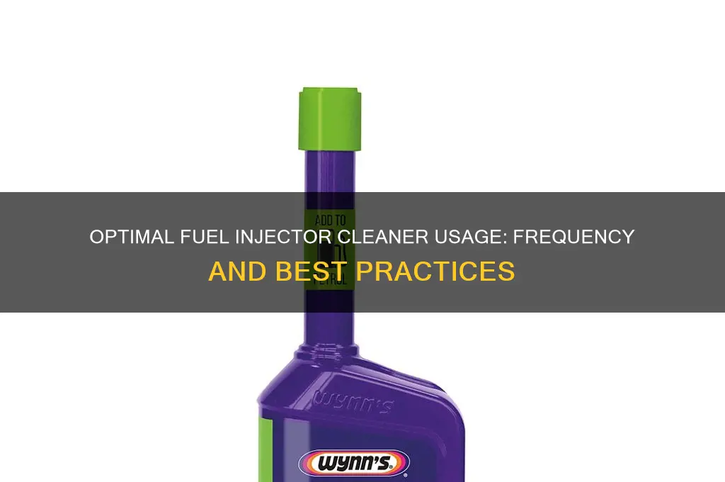 how often can i use fuel injector cleaner