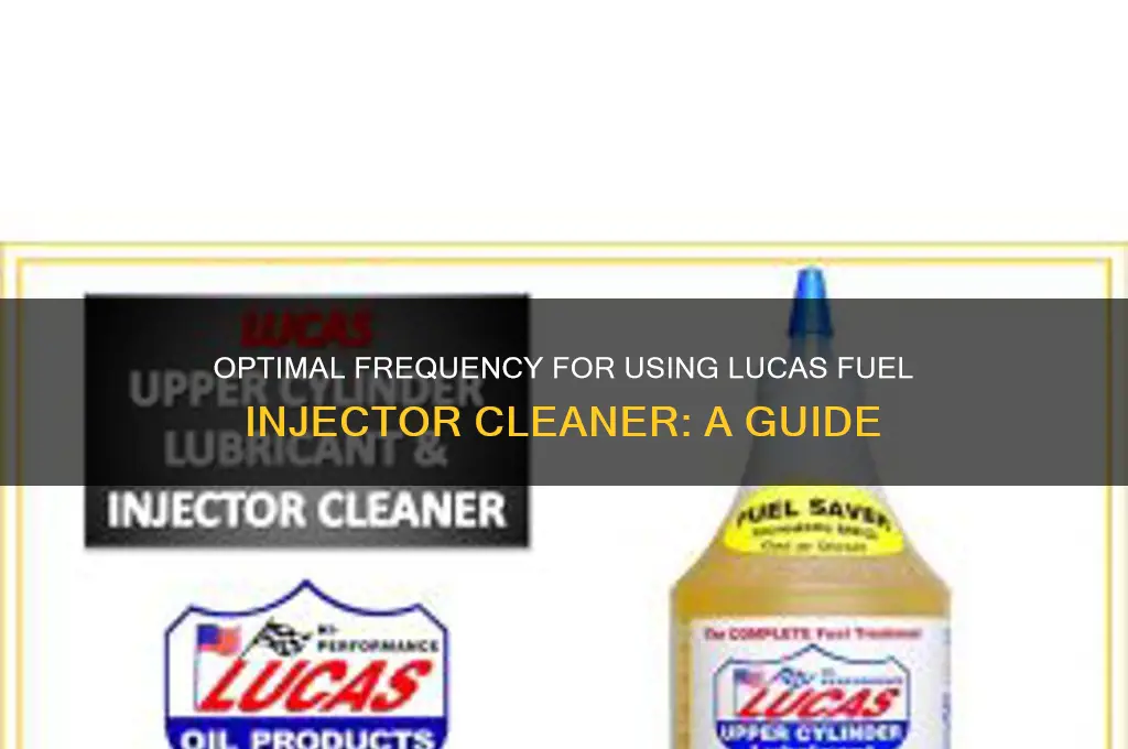 how often can i use lucas fuel injector cleaner