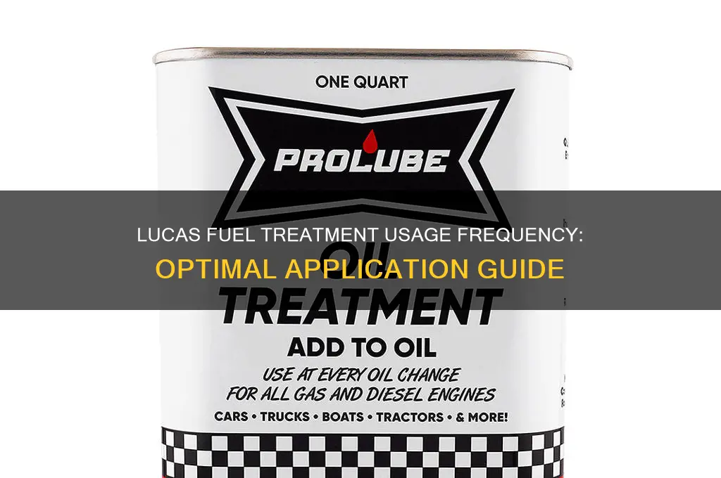how often can i use lucas fuel treatment