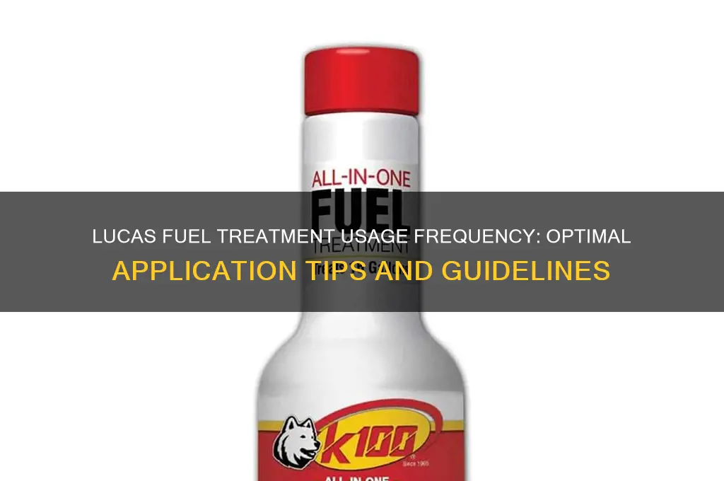 how often can you use lucas fuel treatment
