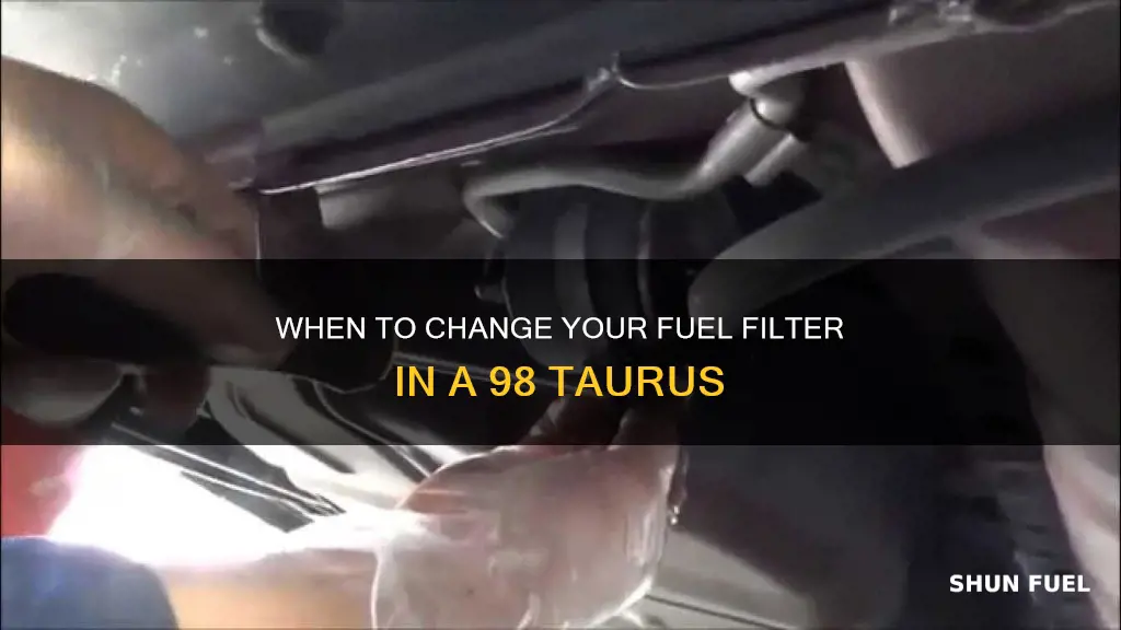 how often change fuel filter 98 taurus