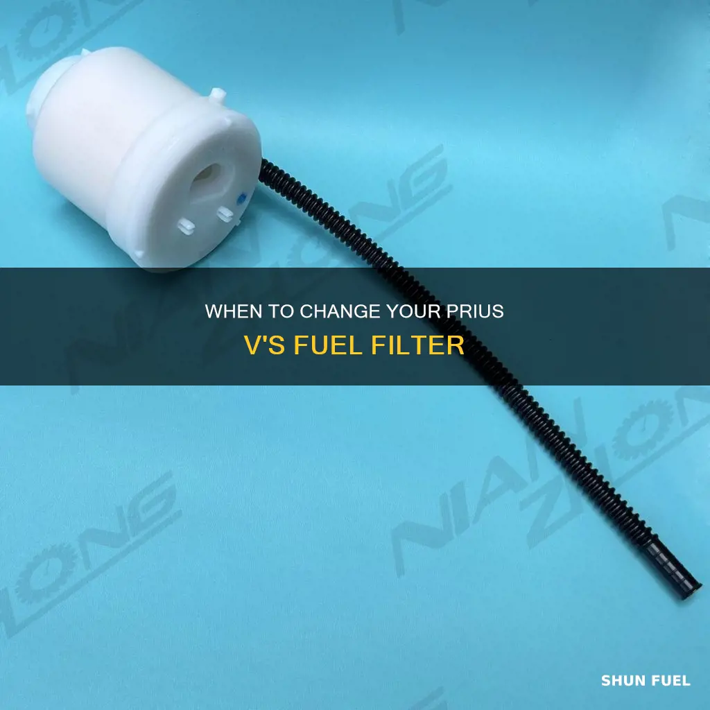 how often change fuel filter prius v