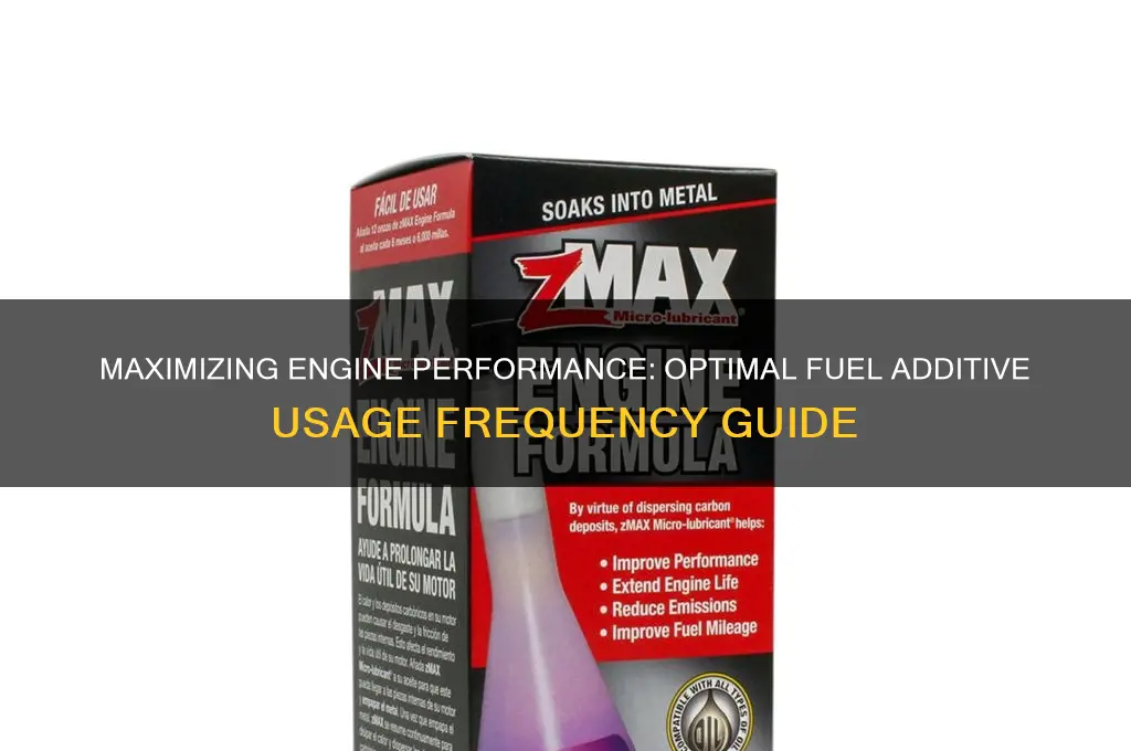 how often should fuel additives be used