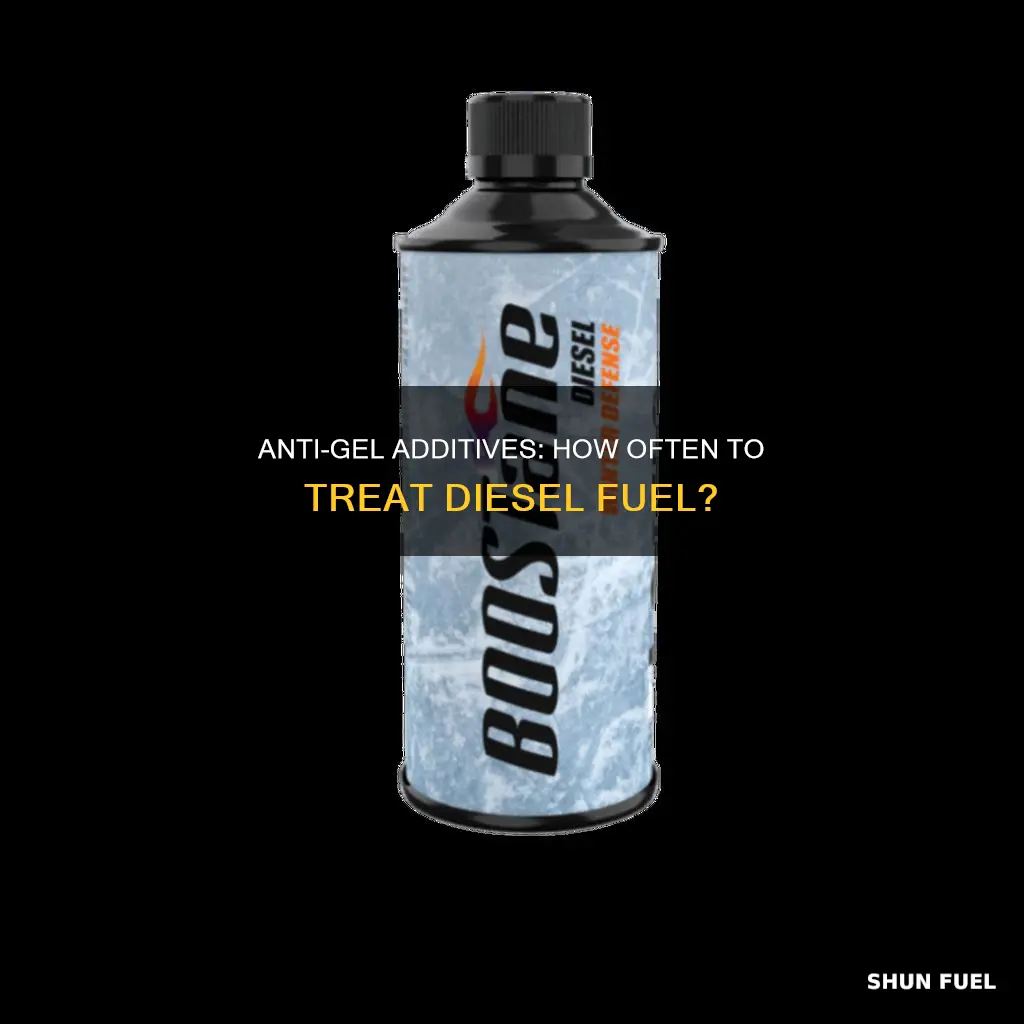 how often should i add anti gel to diesel fuel