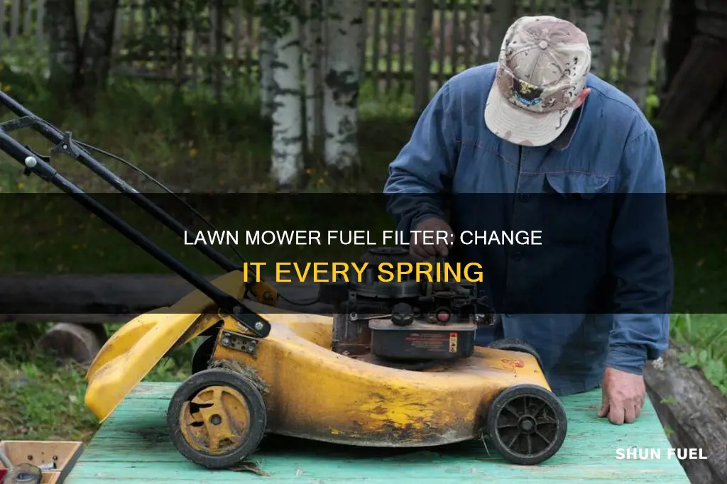 how often should you change fuel filter on lawn mower