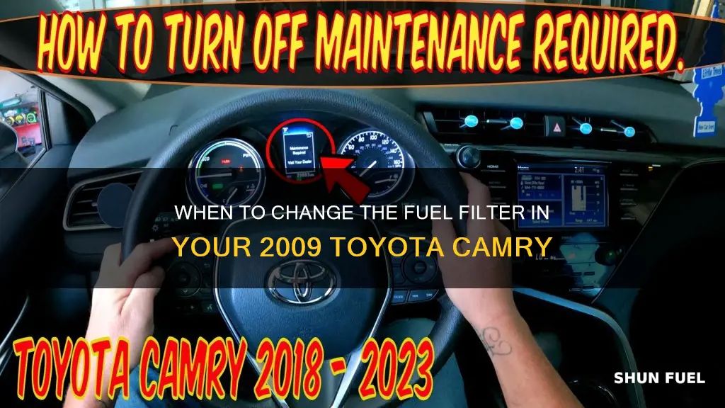 how often to change fuel filter toyota camry 2009