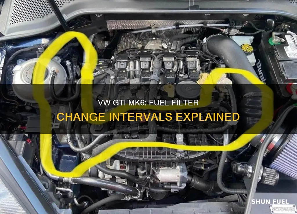 how often to change fuel filter vw gti mk6