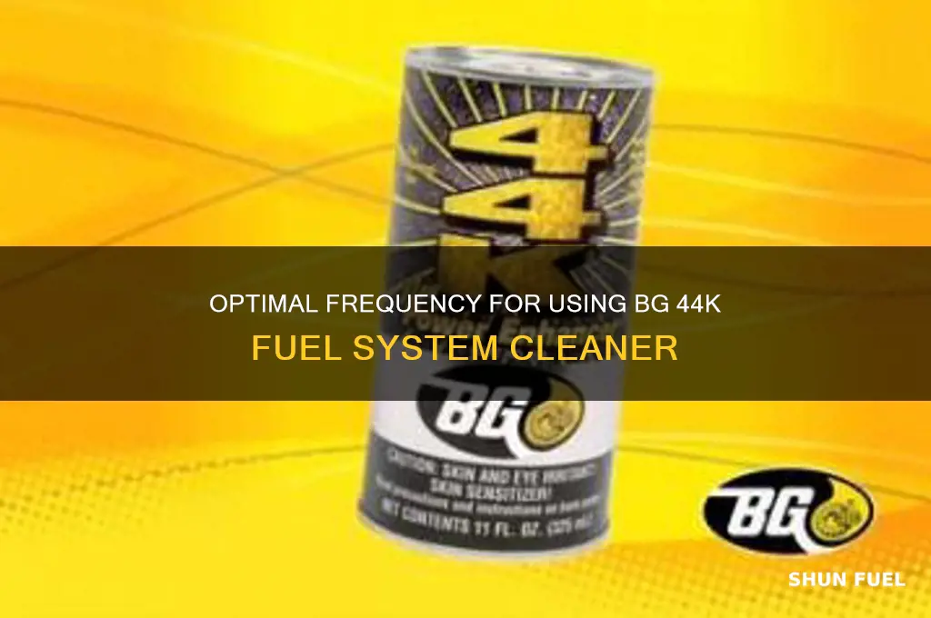 how often to use bg 44k fuel system cleaner