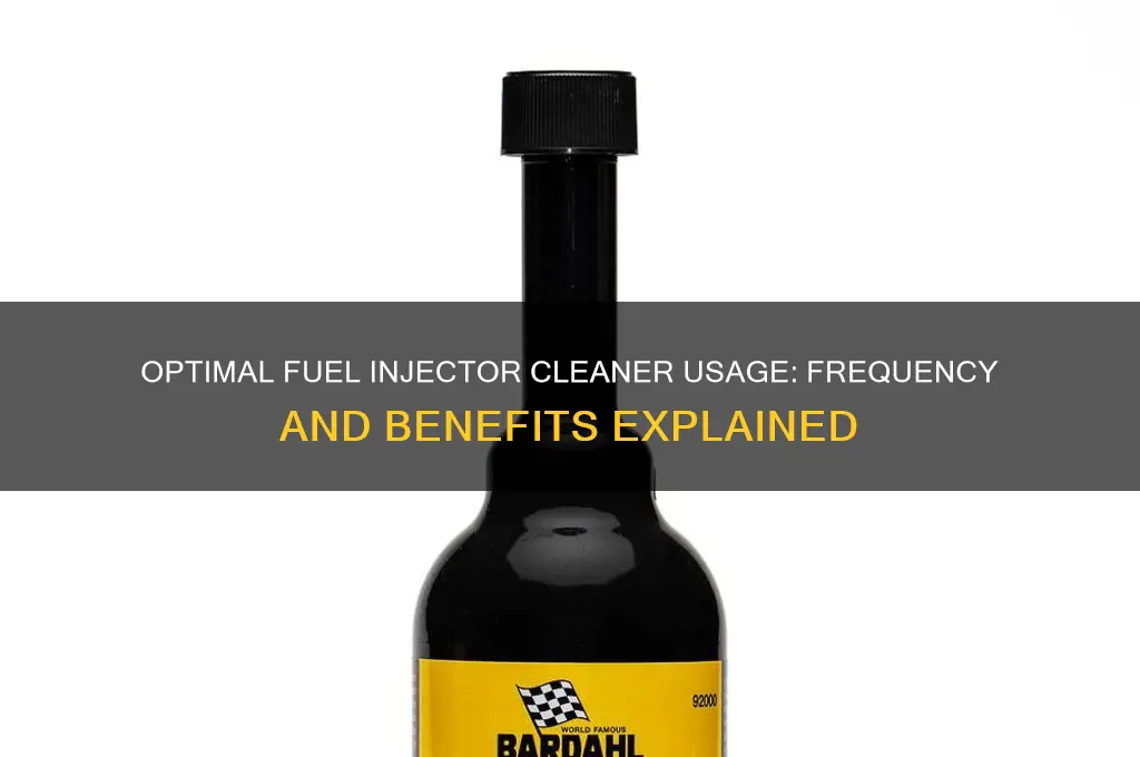 how often to use fuel injector cleaner