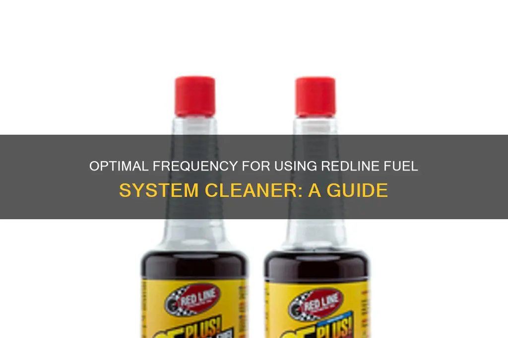 how often to use redline fuel system cleaner