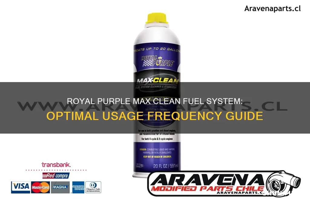how often to use royal purple max clean fuel system