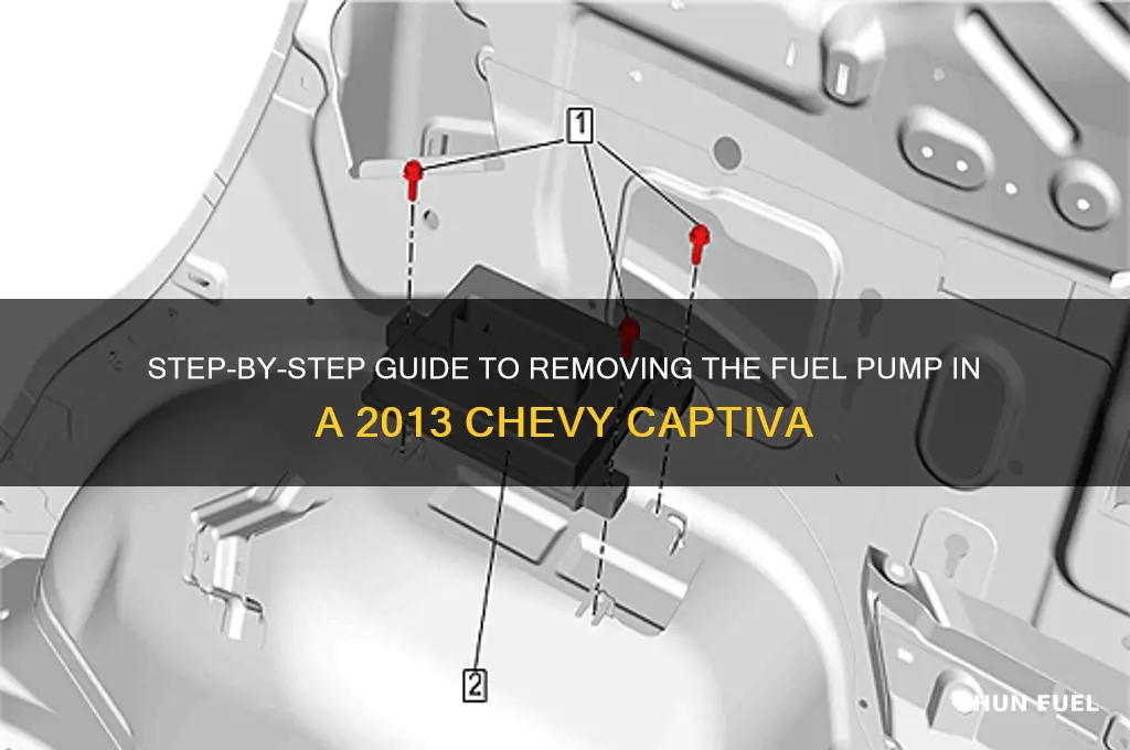 how remove fuel pump chevy captiva 20013