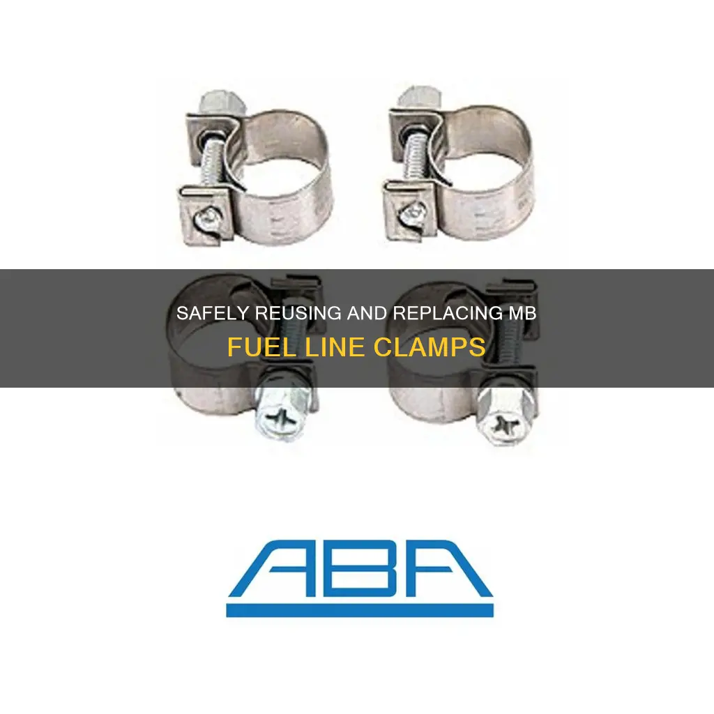how remove replace safely reuse the mb fuel line clamps