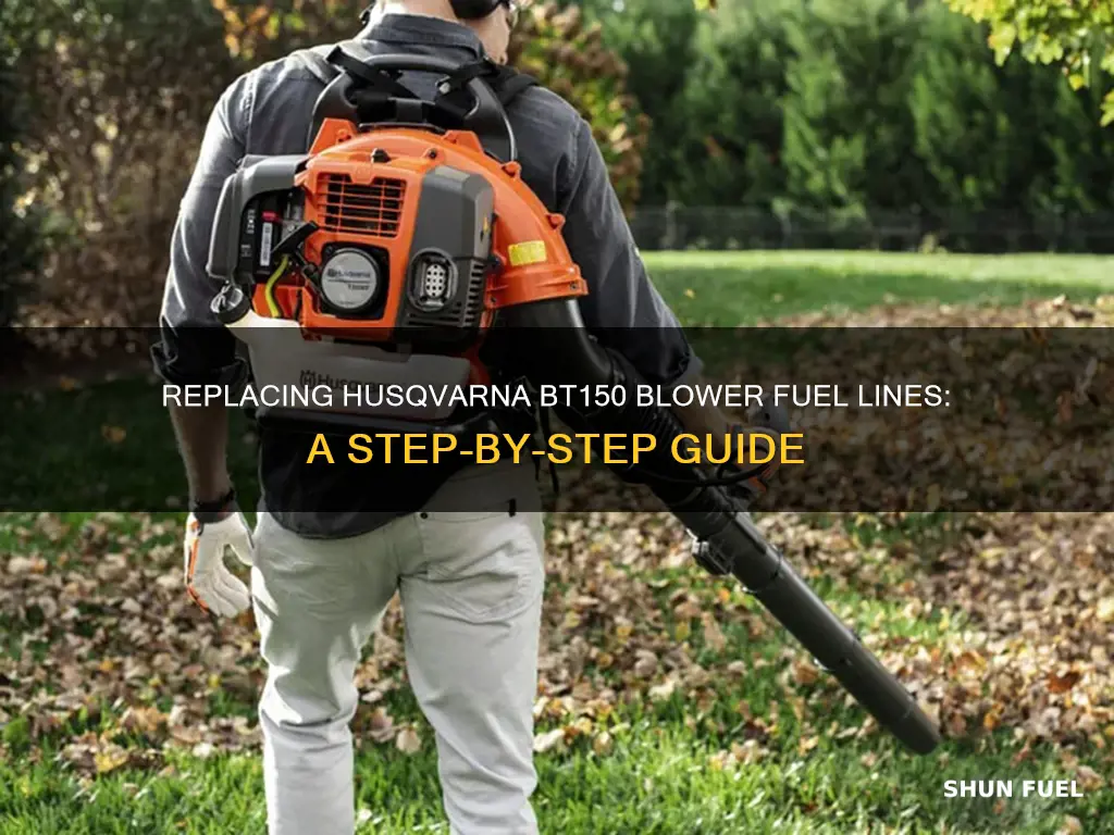 how replace fuel lines on husqvarna bt150 blower