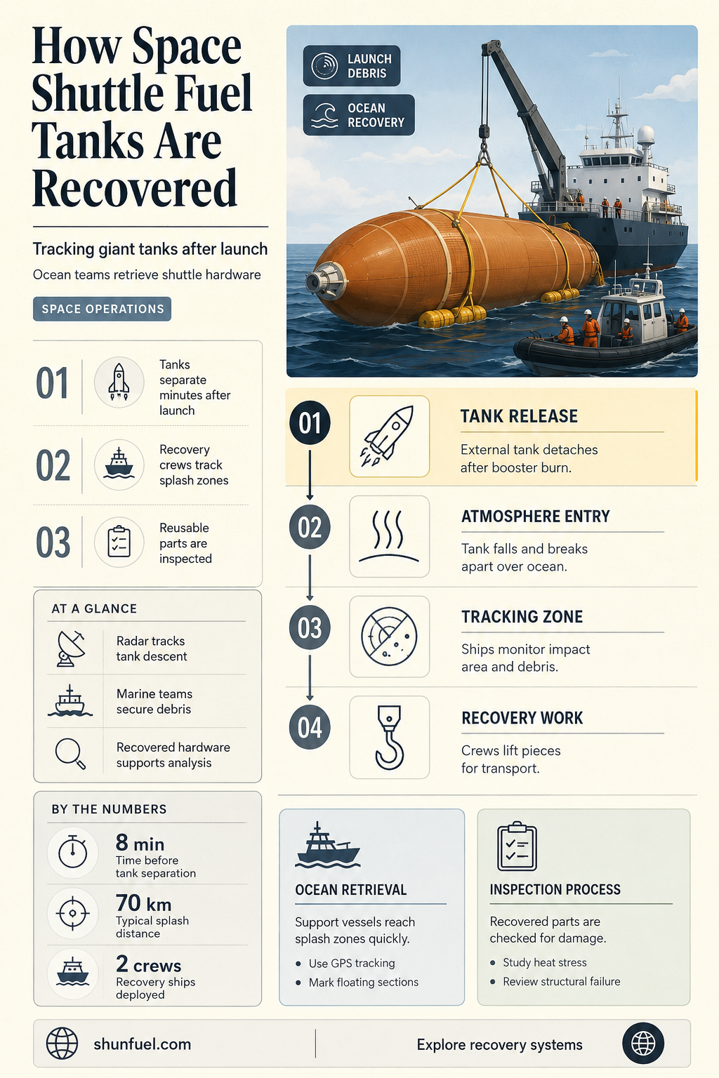 are fuel tanks from space shuttles recovered