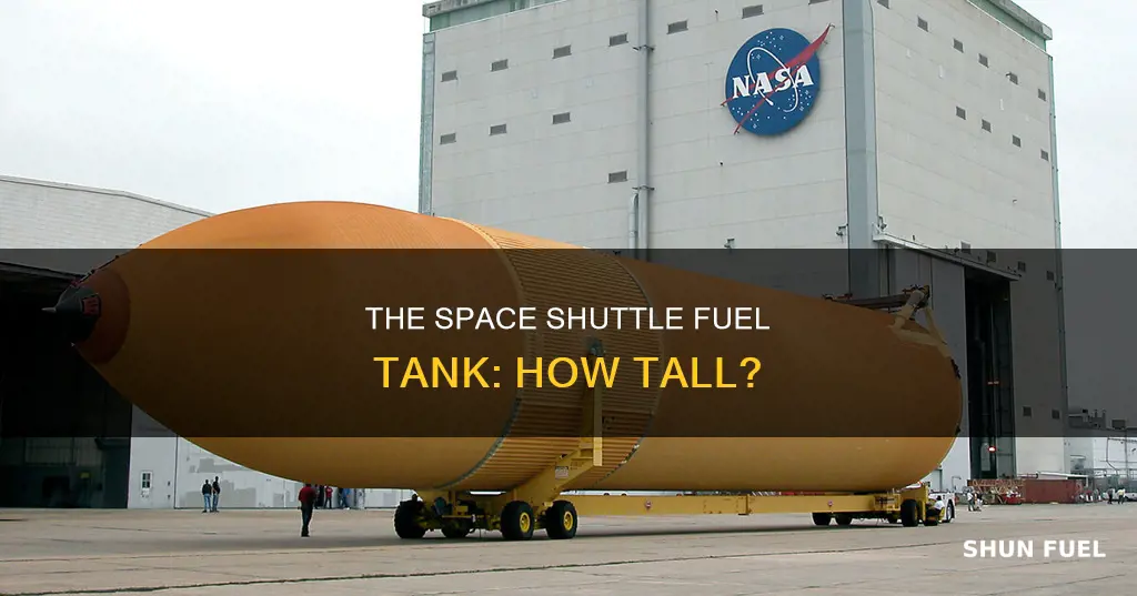 how tall is the space shuttle fuel tank