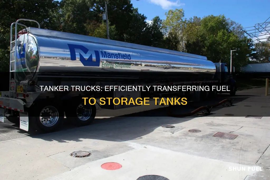how tanker trucks transfer fuel to storage tanks