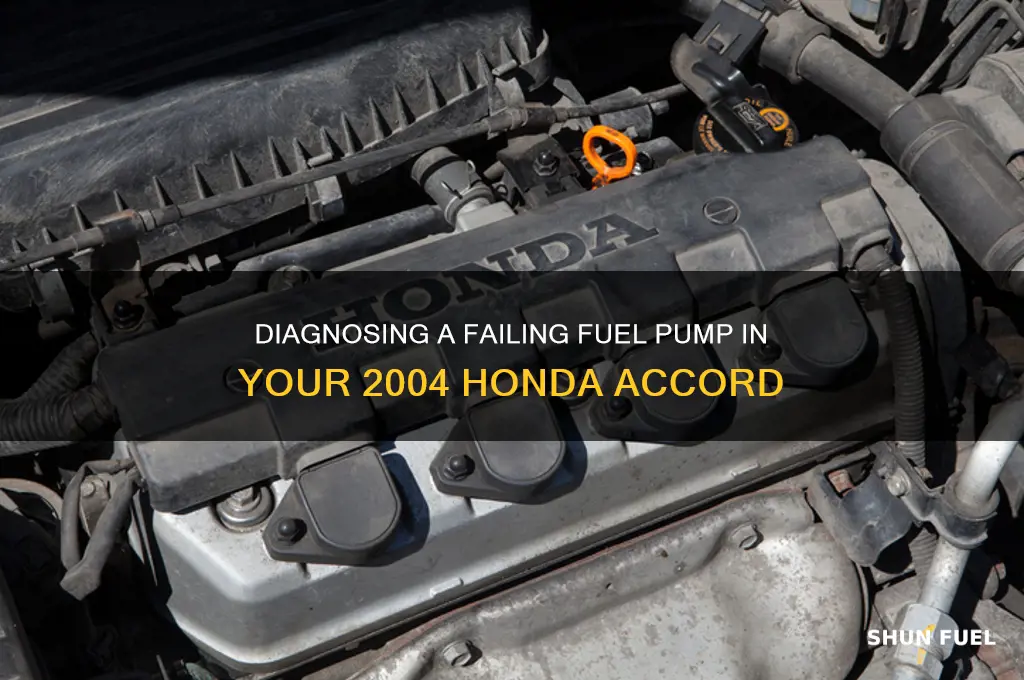 how tell if bad fuel pump 2004 honda accord