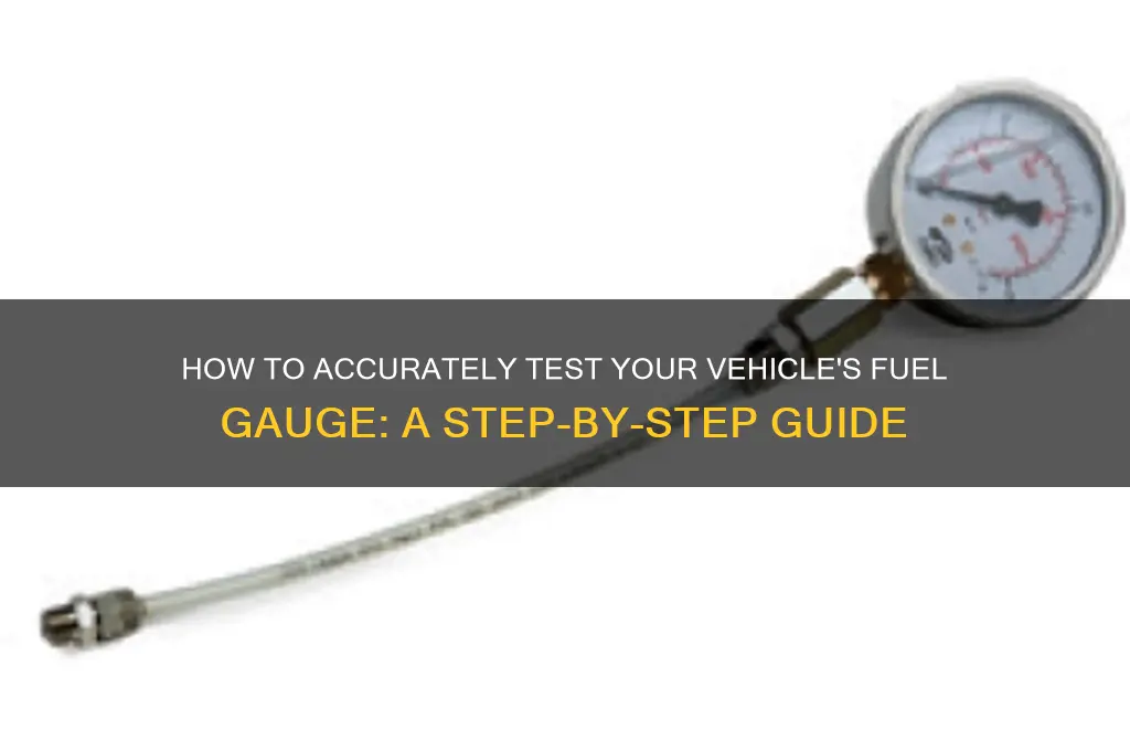 how test a fuel gauge