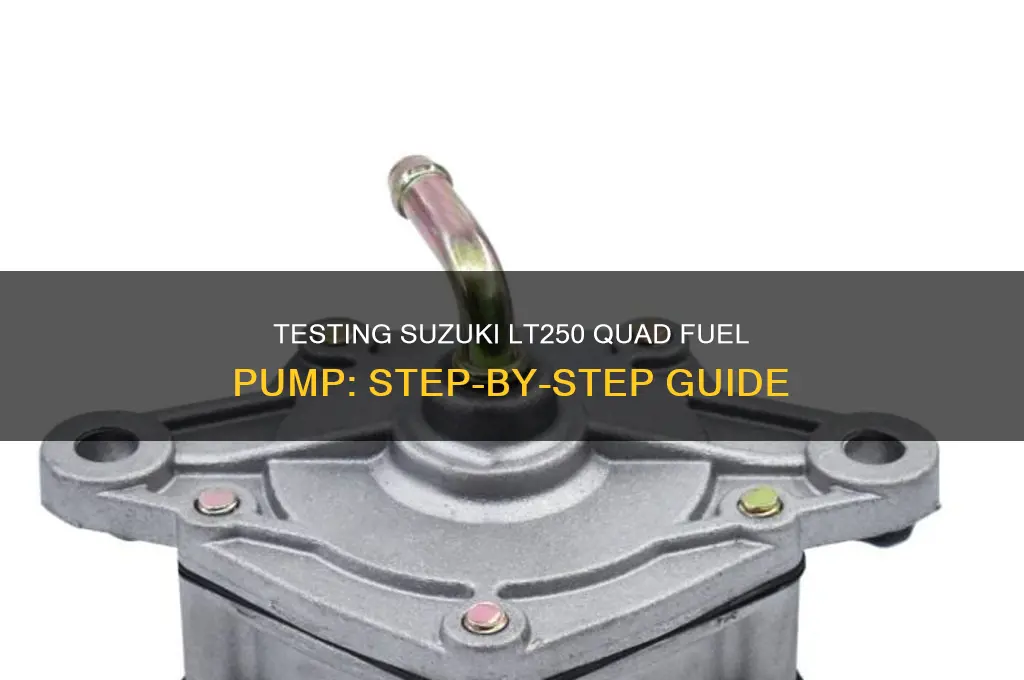 how test fuel pump onsuzuki lt250 cuad