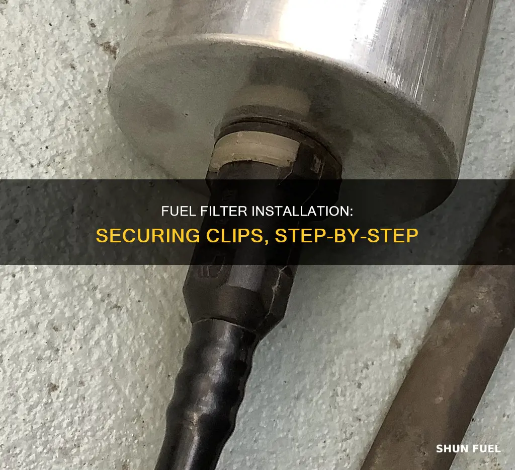 how the plastic clips go on a fuel filter
