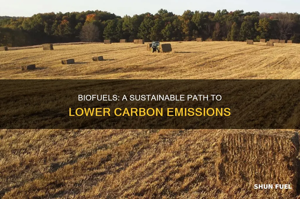 how the use of bio fuels can reduce carbon emissions