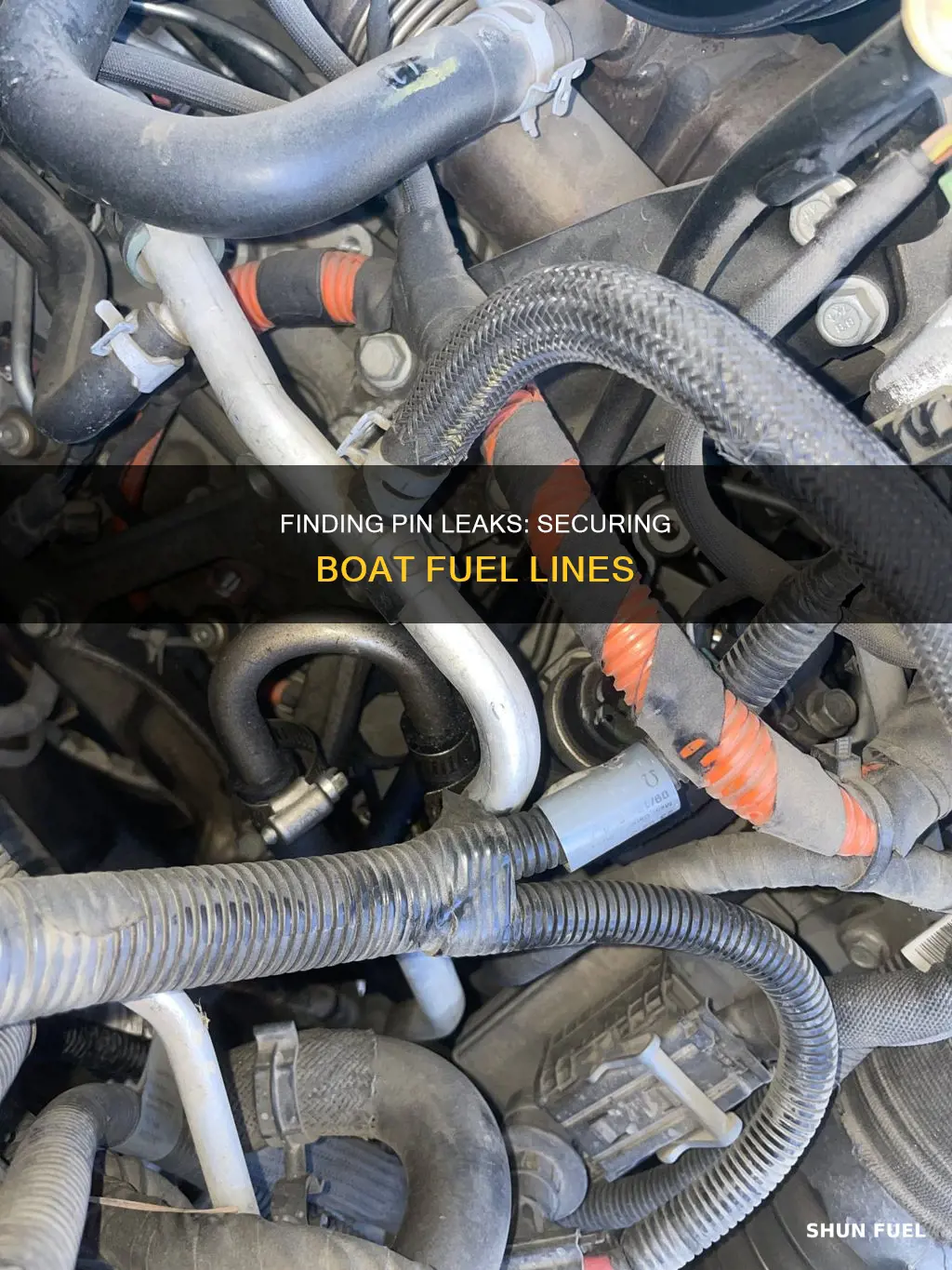 how ti find a pin leak in boats fuel lines