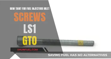 Tightening Fuel Injector Inlet Screws for Optimal Performance