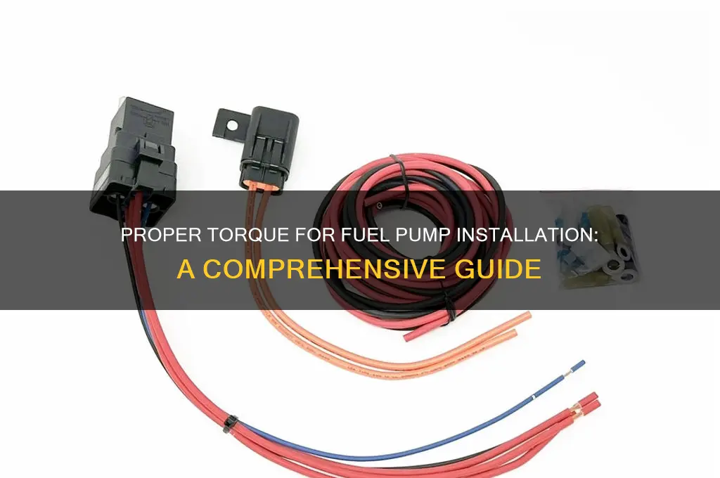how tight to torque fuel pump