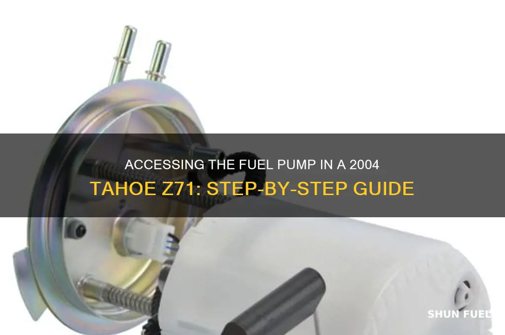 how to access fuel pump 2004 tah0e z71