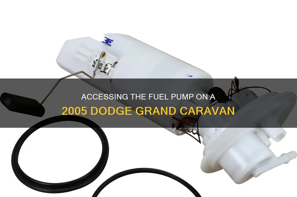 how to access fuel pump on 2005 dodge grand caravan