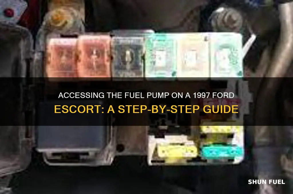 how to access the fuel pump on a 97 escort