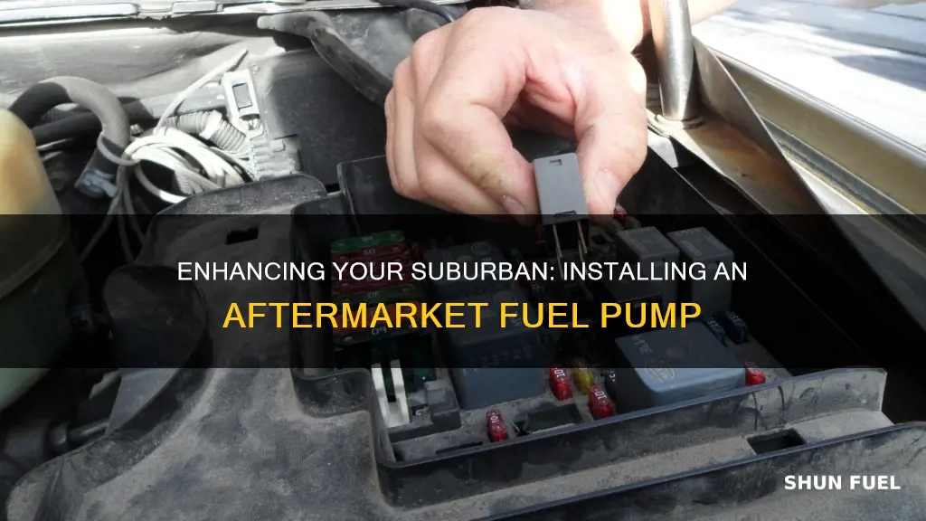 how to add aftermarket fuel pump to suburban in tank