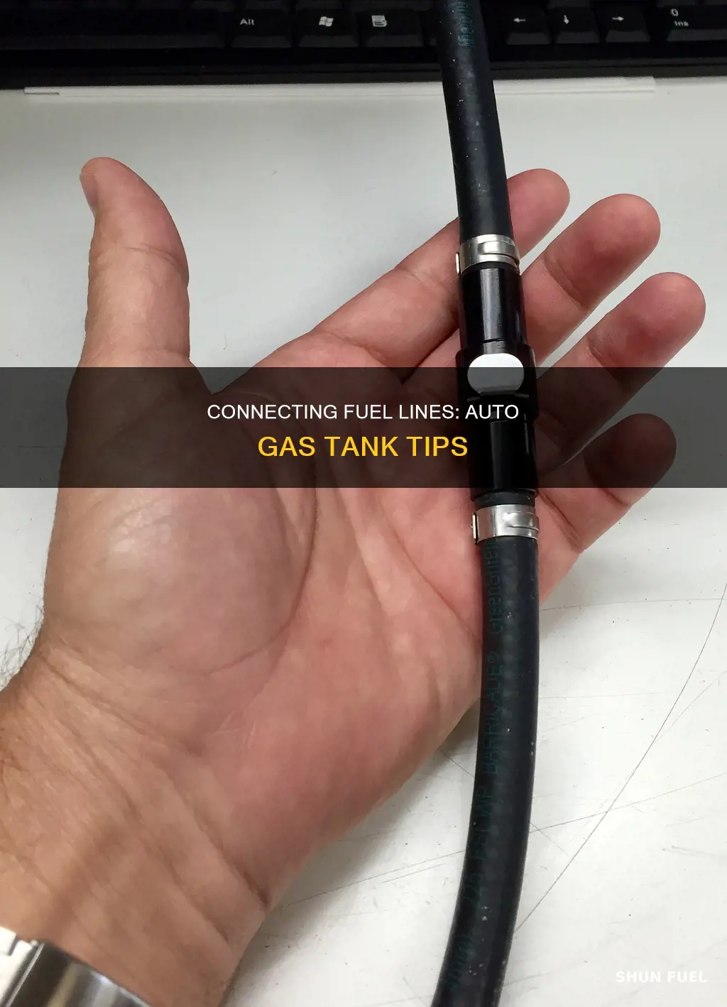how to add fuel line connection to auto gas tank