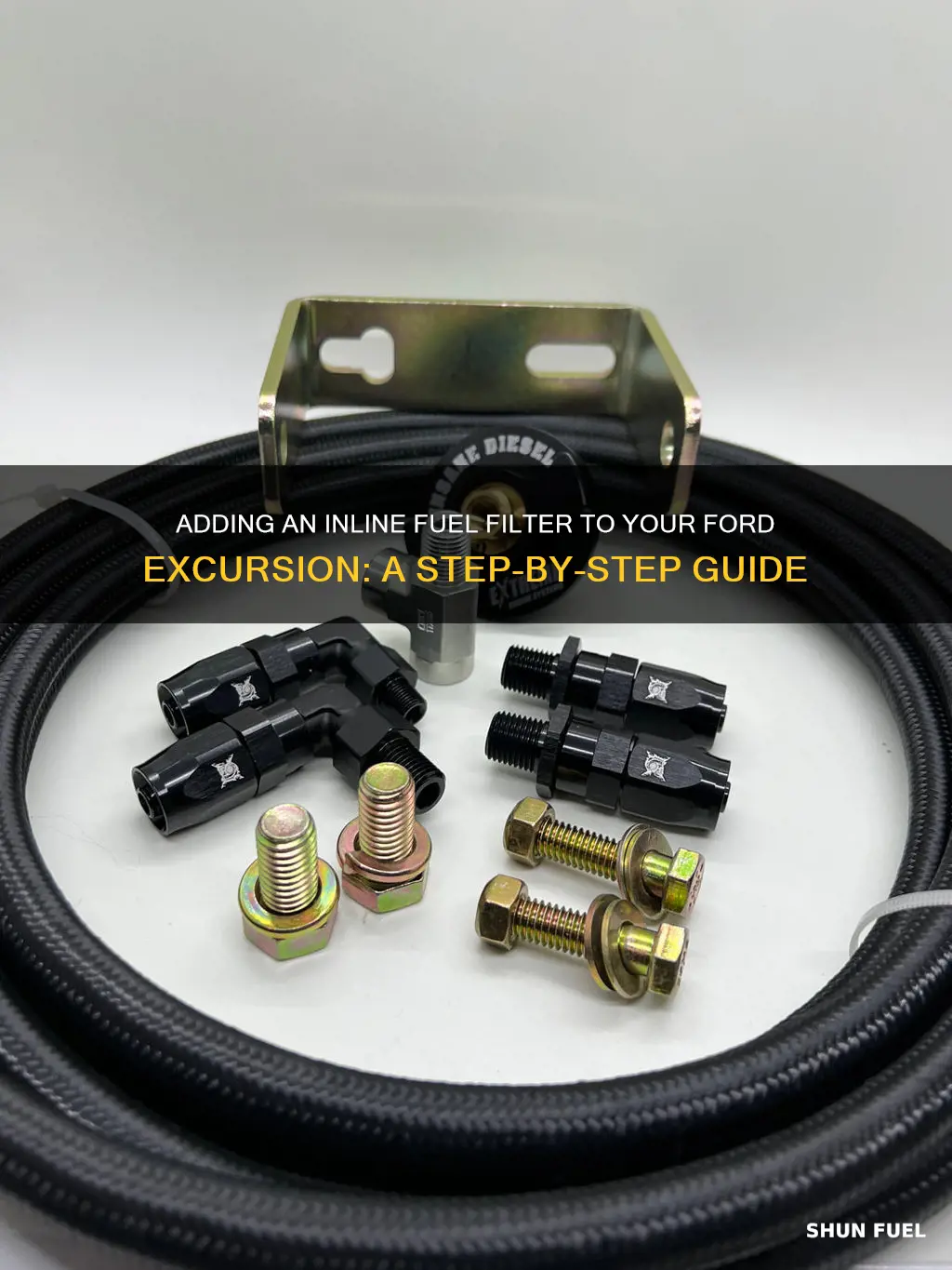 how to add inline fuel filter to ford excursion