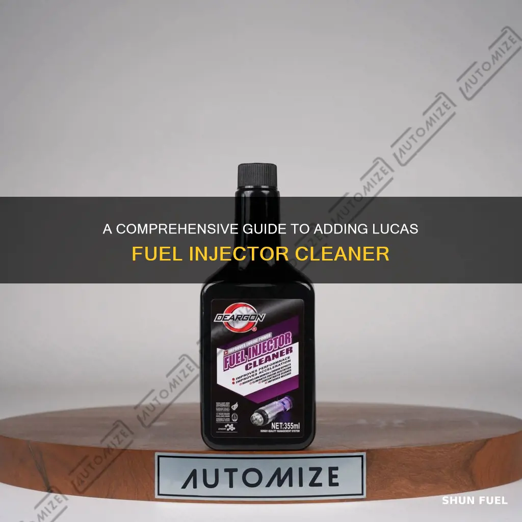 how to add lucas fuel injector cleaner