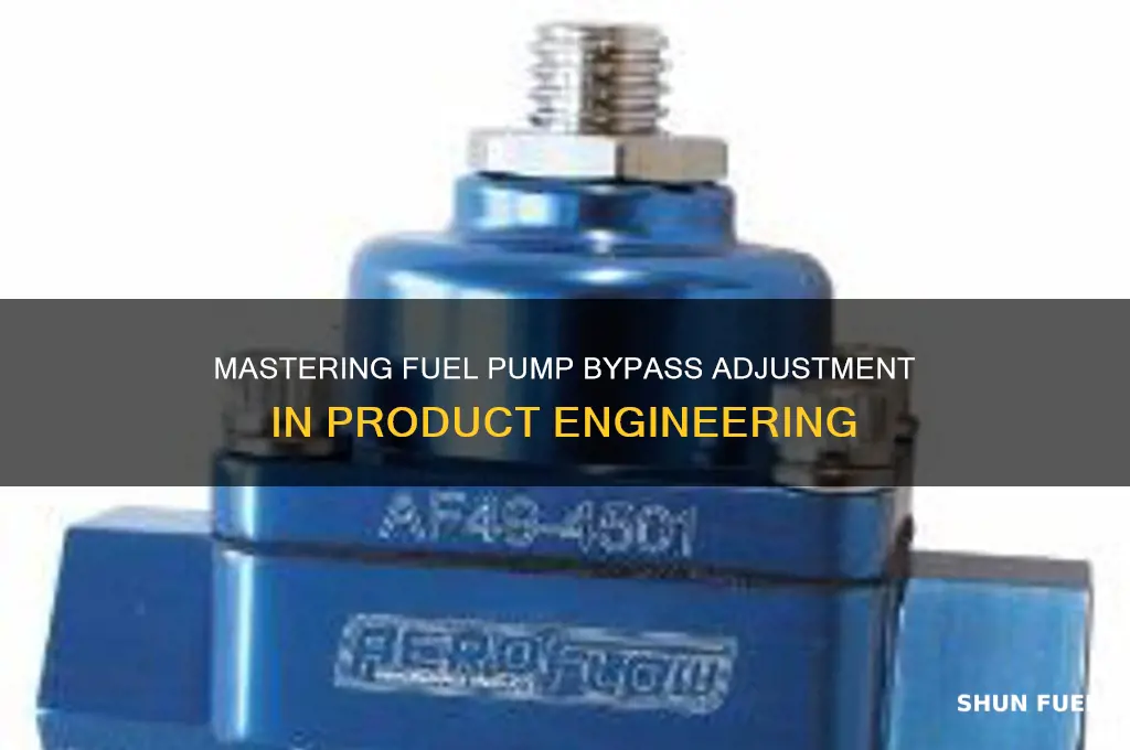 how to adjust bypass on product engineering fuel pump