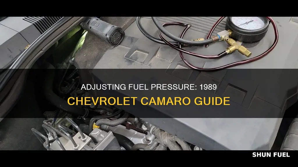 how to adjust fuel pressure on a 1989 chevrolet camaro