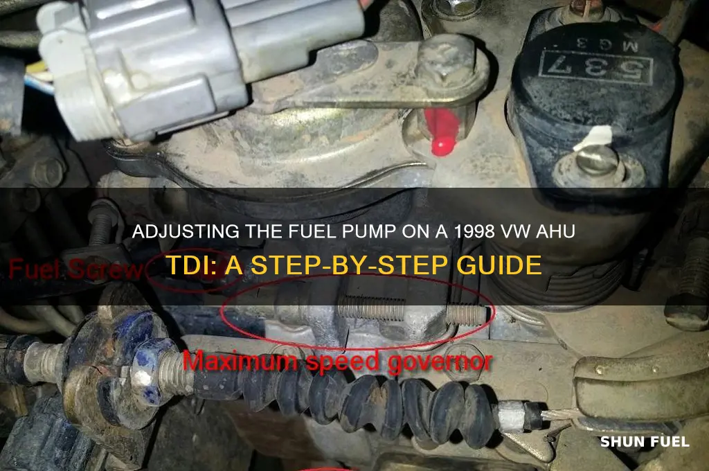 how to adjust fuel pump on 1998 vw ahu tdi