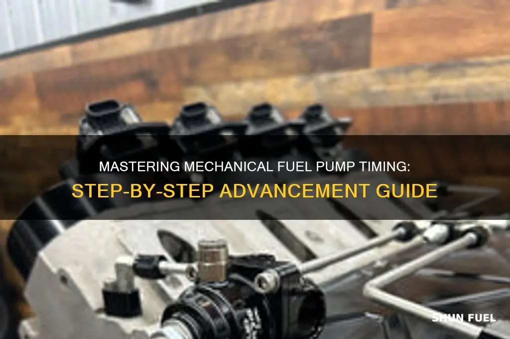 how to advance the timming on a machanical fuel pump