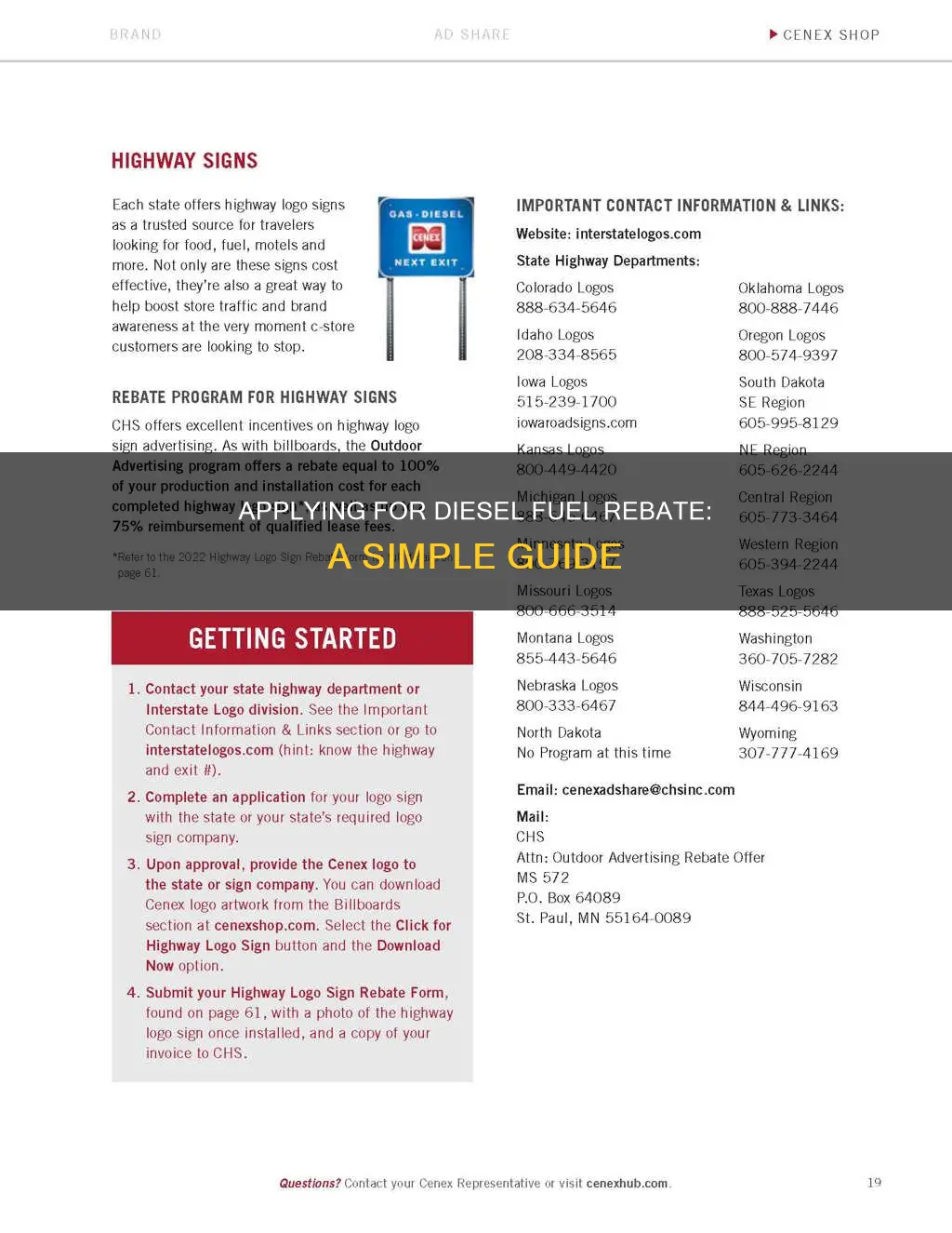 how to apply for diesel fuel rebate