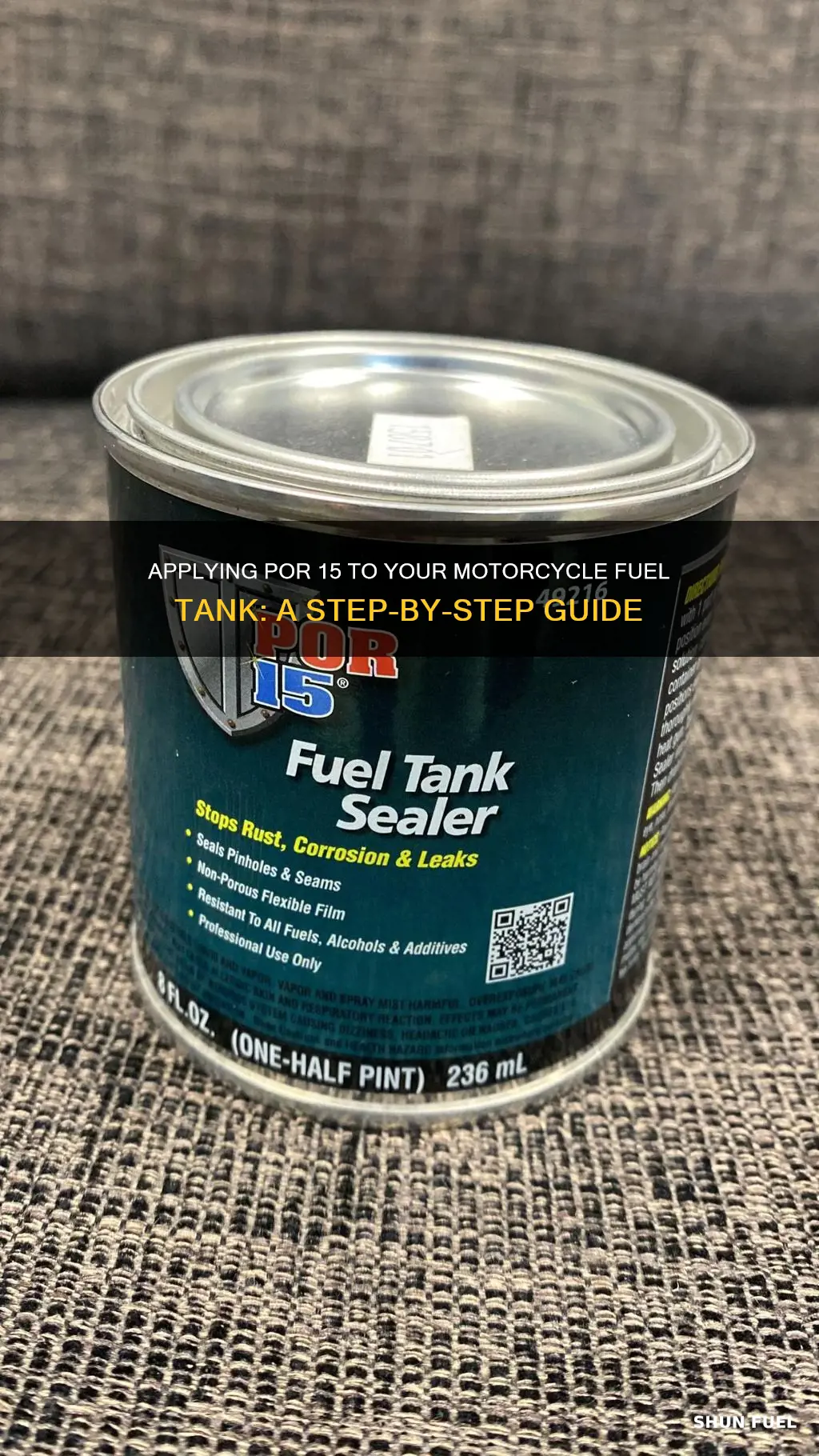 how to apply por 15 to motorcycle fuel tank