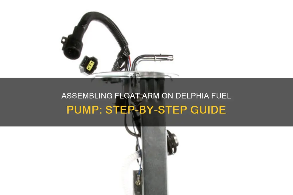 how to assemble float arm on delphia fuel pump