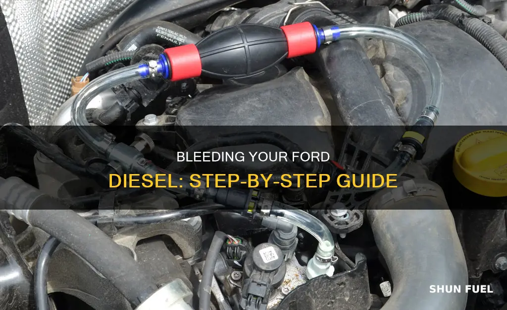 how to bleed a ford diesel fuel system
