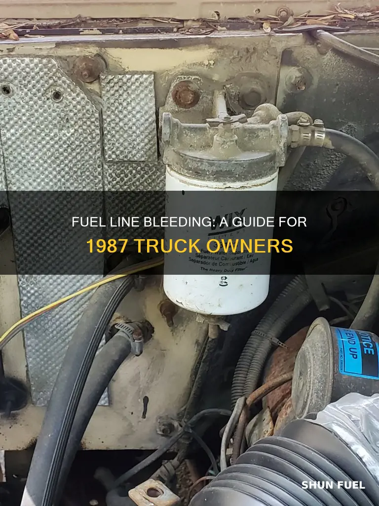 how to bleed a fuel line in a 1987 truck