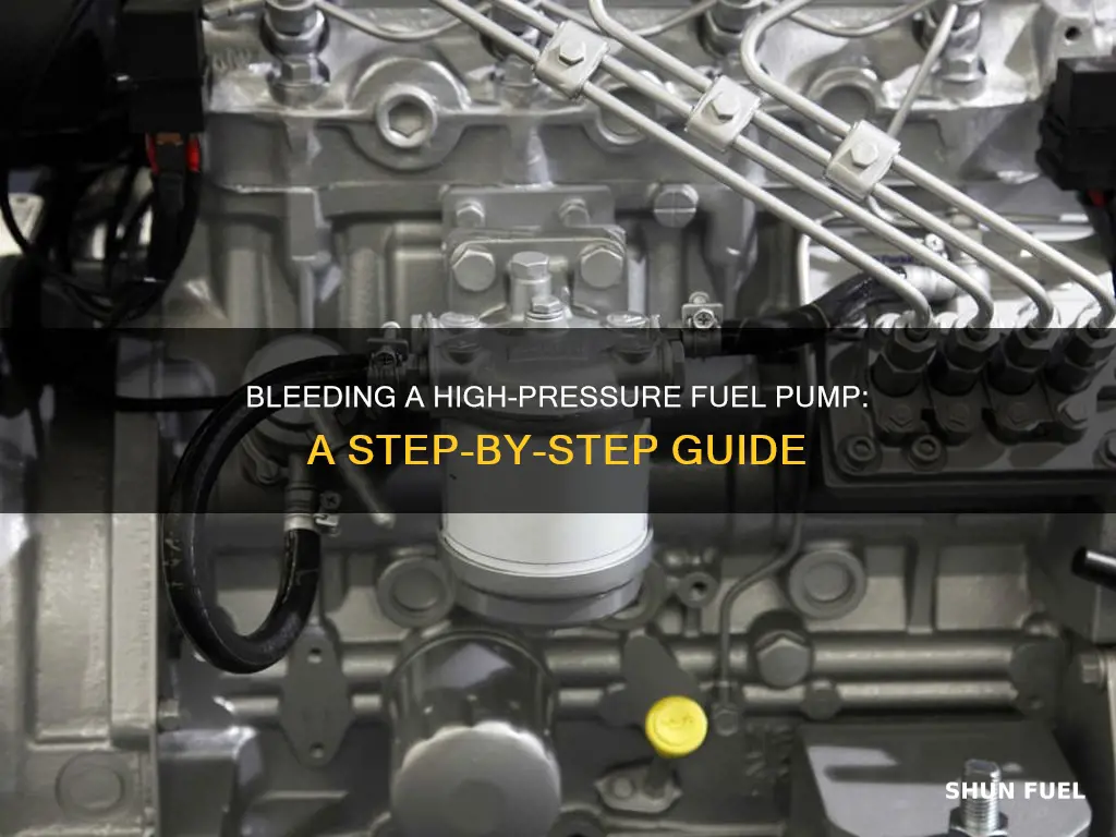 how to bleed a high pressure fuel pump