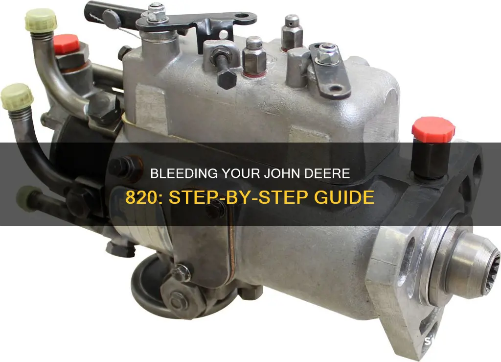 how to bleed a john deere 820 diesel fuel system