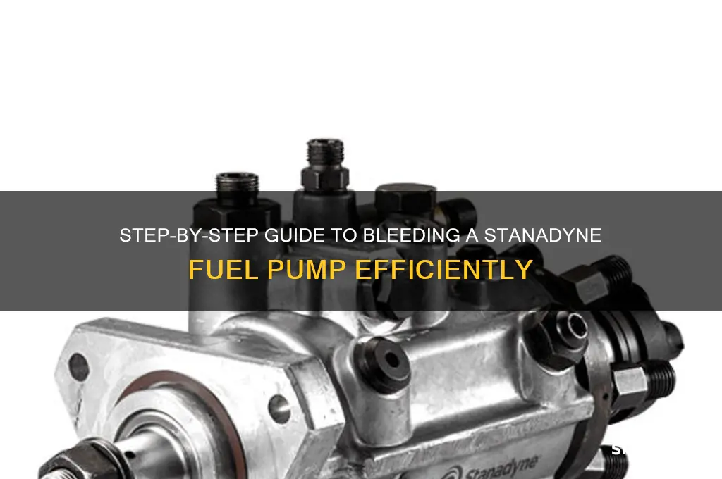 how to bleed a stanadyne fuel pump