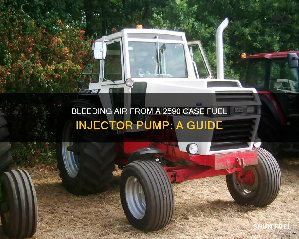 how to bleed air from 2590 case fuel injector pump