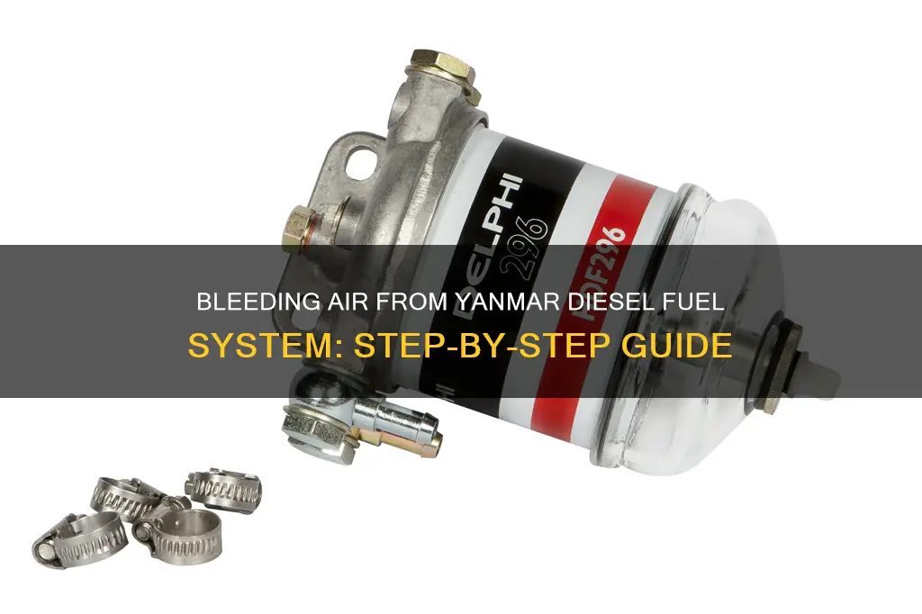 how to bleed air from a yanmar diesel fuel system